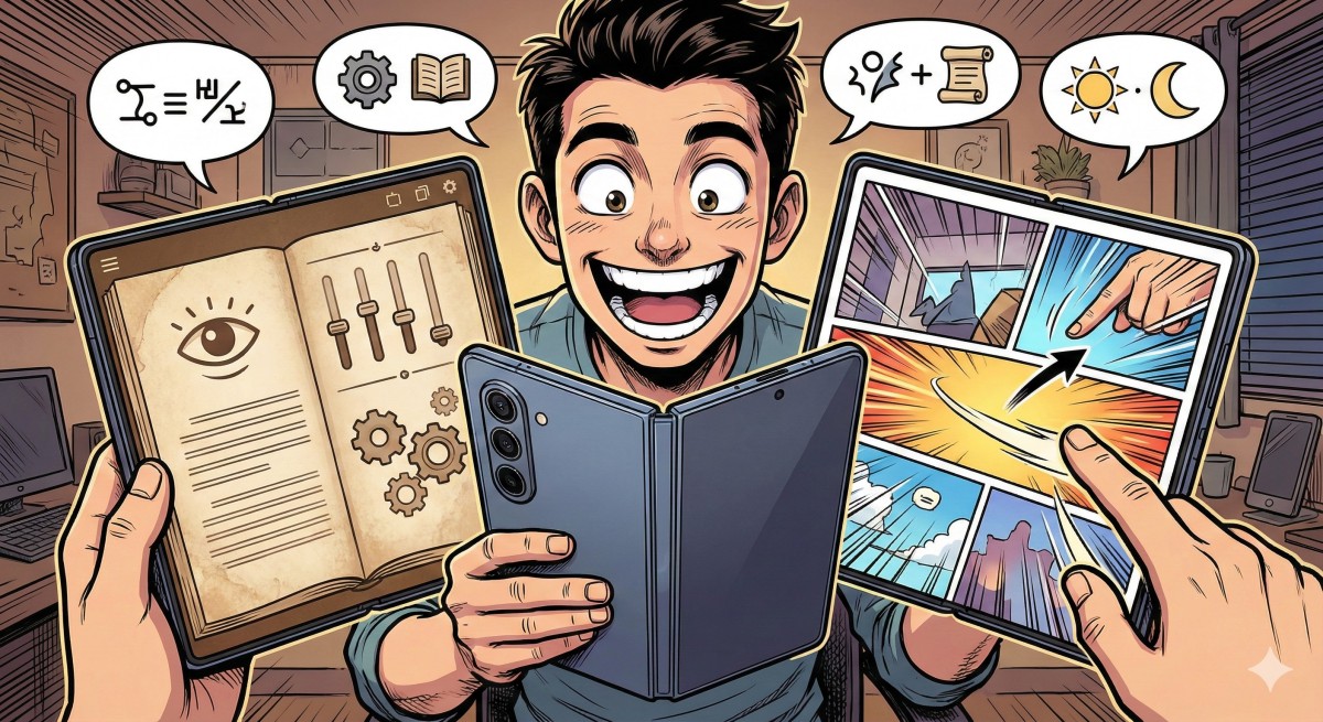 갤럭시Z폴드7, 전자책과 웹툰을 위한 디스플레이 최적화 설정 가이드